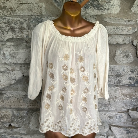 Lucky Brand Embroidered Top - Picture 1 of 9